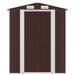 Tuinschuur 192x440x223 cm gegalvaniseerd staal donkerbruin