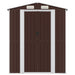 Tuinschuur 192x689x223 cm gegalvaniseerd staal donkerbruin