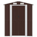 Tuinschuur 192x855x223 cm gegalvaniseerd staal donkerbruin