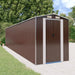 Tuinschuur 192x855x223 cm gegalvaniseerd staal donkerbruin