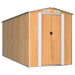 Tuinschuur 192x440x223 cm gegalvaniseerd staal lichtbruin