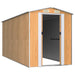 Tuinschuur 192x440x223 cm gegalvaniseerd staal lichtbruin