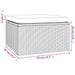 Voetensteun met kussen 55x55x30 cm poly rattan grijs