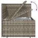 3-delige Loungeset met kussens poly rattan grijs