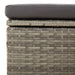 3-delige Loungeset met kussens poly rattan grijs