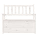 Bankje 112,5x51,5x96,5 cm massief grenenhout wit