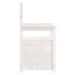 Bankje 112,5x51,5x96,5 cm massief grenenhout wit