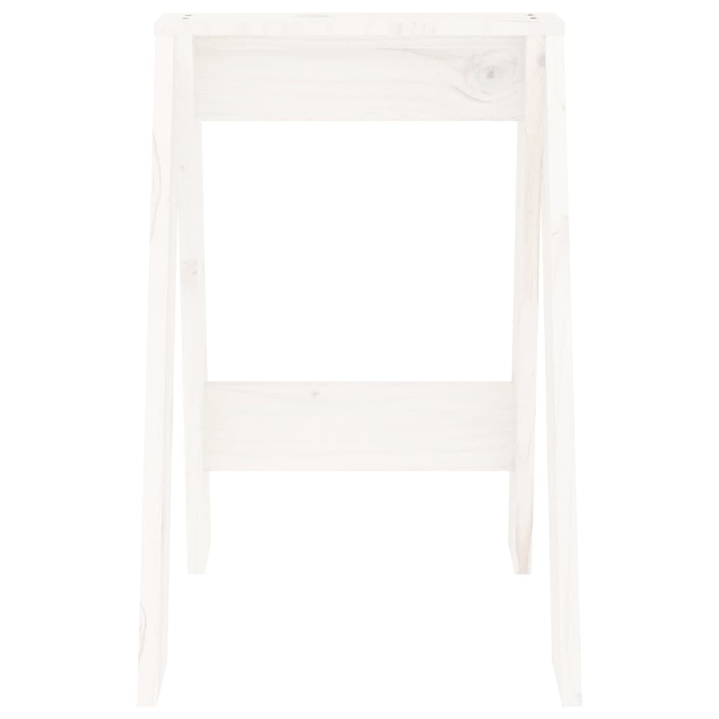 Krukken 2 st 40x40x60 cm massief grenenhout wit