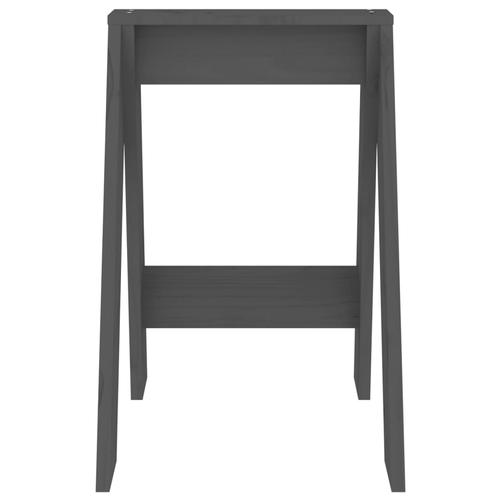 Krukken 2 st 40x40x60 cm massief grenenhout grijs