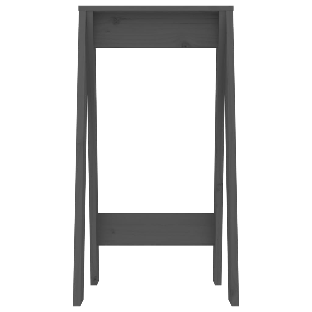 Krukken 2 st 40x40x75 cm massief grenenhout grijs