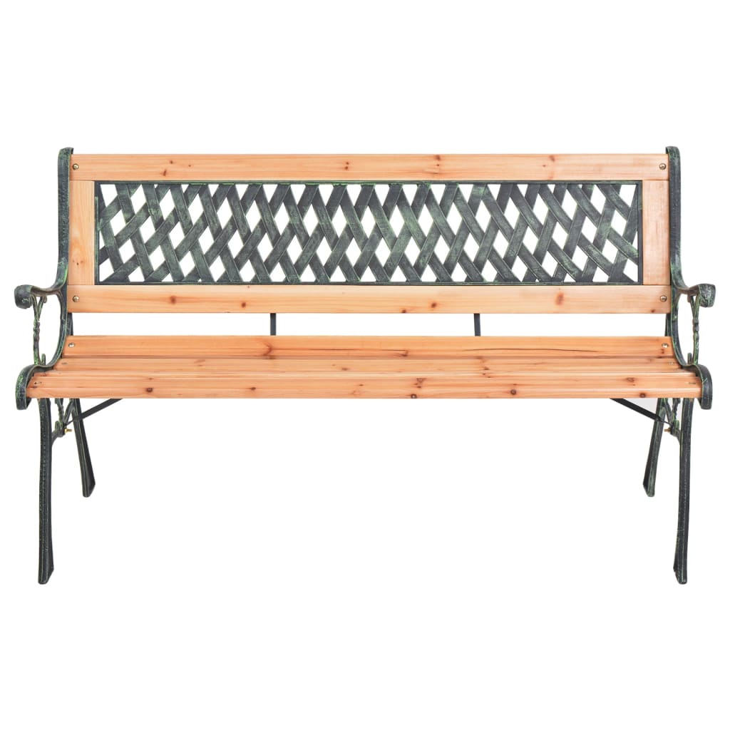 Tuinbank 116 cm gietijzer en massief vurenhout