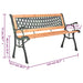 Tuinbank 116 cm gietijzer en massief vurenhout