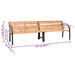 Tuinbank dubbel 225 cm massief vurenhout