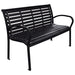 Tuinbank 116 cm staal en HKC zwart