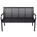 Tuinbank 116 cm staal en HKC zwart