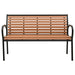 Tuinbank 116 cm staal en HKC zwart en bruin