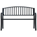 Tuinbank 120 cm staal zwart