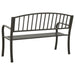 Tuinbank 120 cm staal grijs