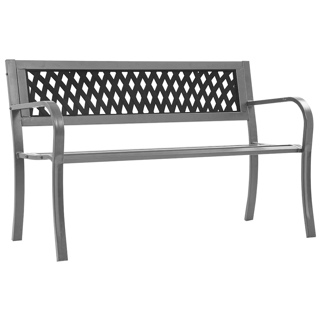 Tuinbank 120 cm staal zwart