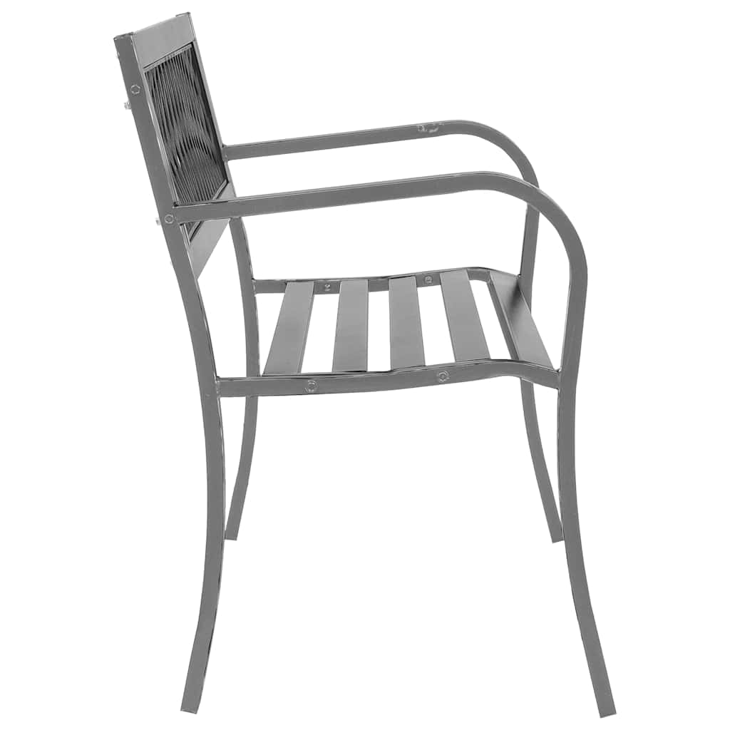 Tuinbank 120 cm staal zwart