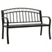 Tuinbank met tafel 120 cm staal zwart