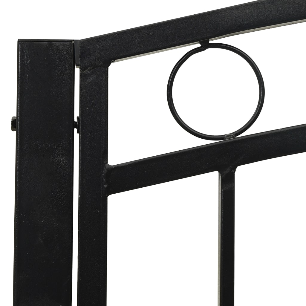 Tuinbank met tafel 120 cm staal zwart