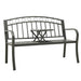 Tuinbank met tafel 120 cm staal grijs