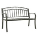 Tuinbank met tafel 120 cm staal grijs