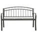 Tuinbank met tafel 120 cm staal grijs