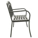 Tuinbank met tafel 120 cm staal grijs