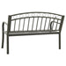 Tuinbank met tafel 120 cm staal grijs