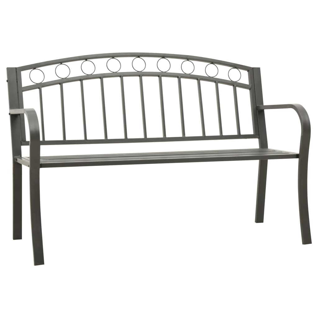 Tuinbank 120 cm staal grijs