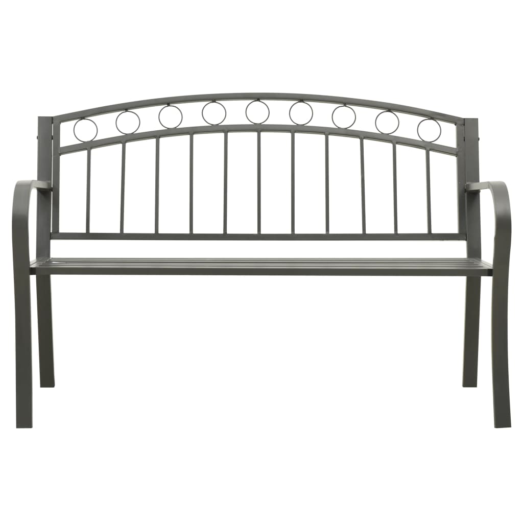 Tuinbank 120 cm staal grijs