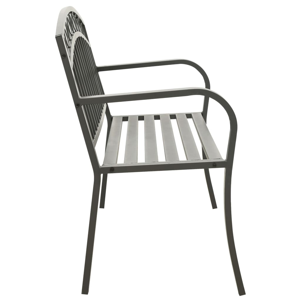 Tuinbank 120 cm staal grijs