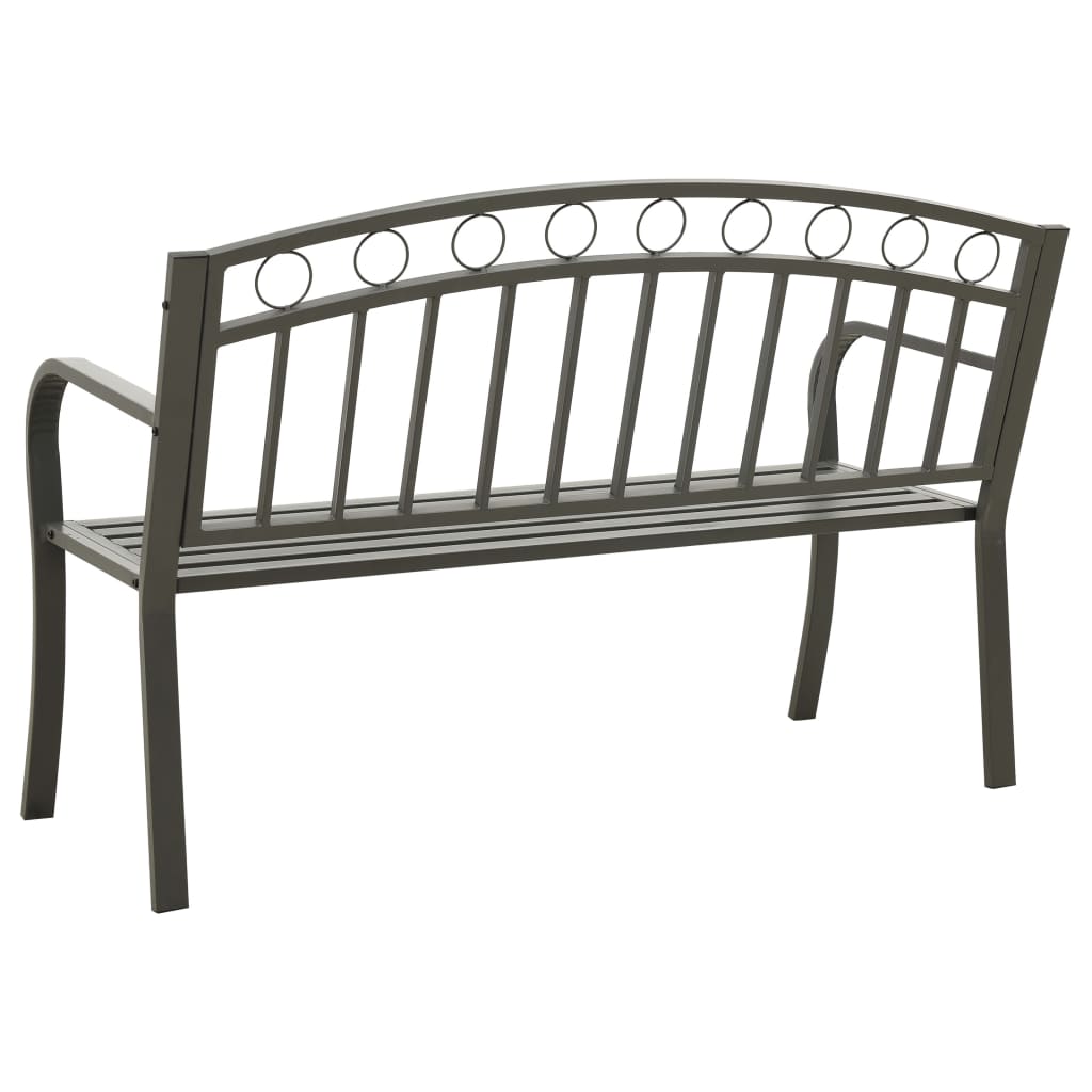 Tuinbank 120 cm staal grijs