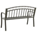 Tuinbank 120 cm staal grijs