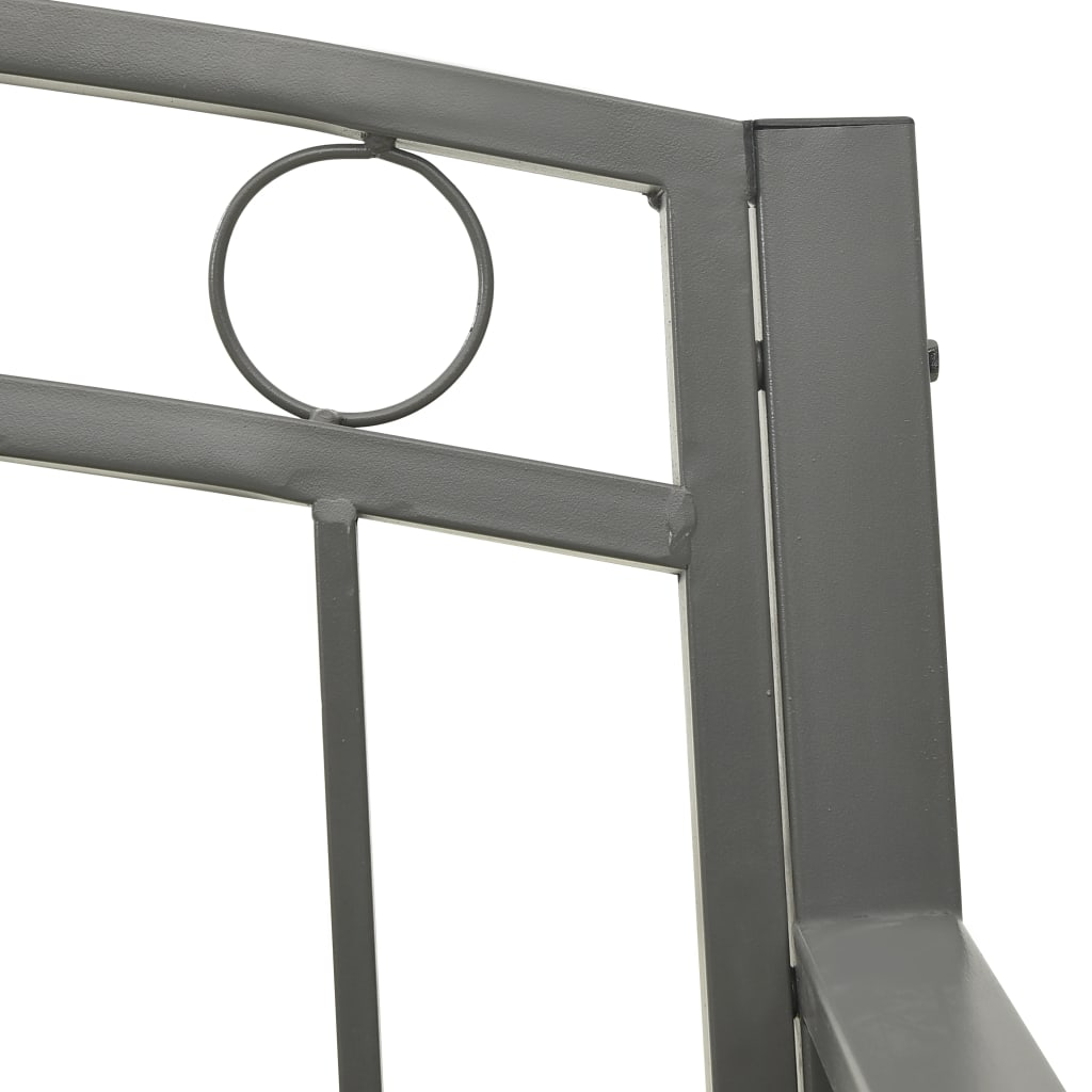 Tuinbank 120 cm staal grijs