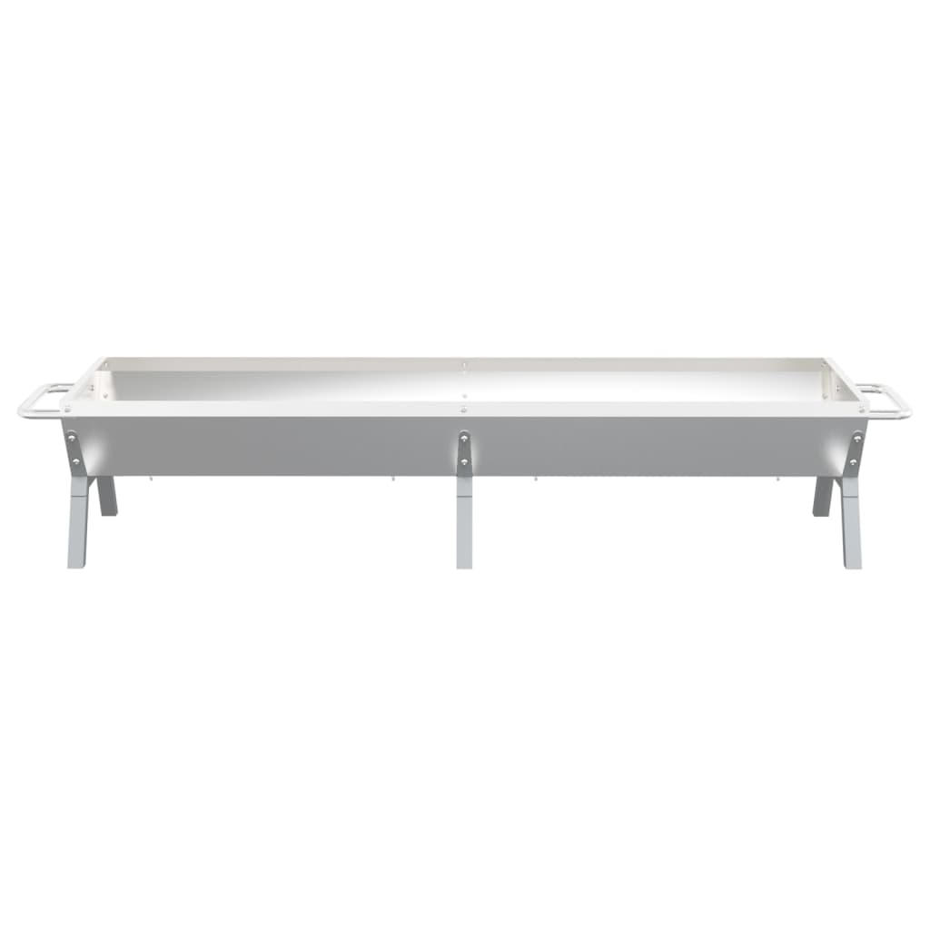 Barbecueplaat 158x42x31 cm roestvrij staal zilverkleurig