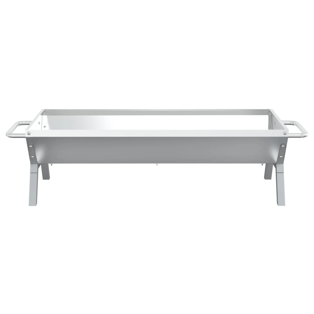 Barbecueplaat 118x42x30,5 cm roestvrij staal zilverkleurig