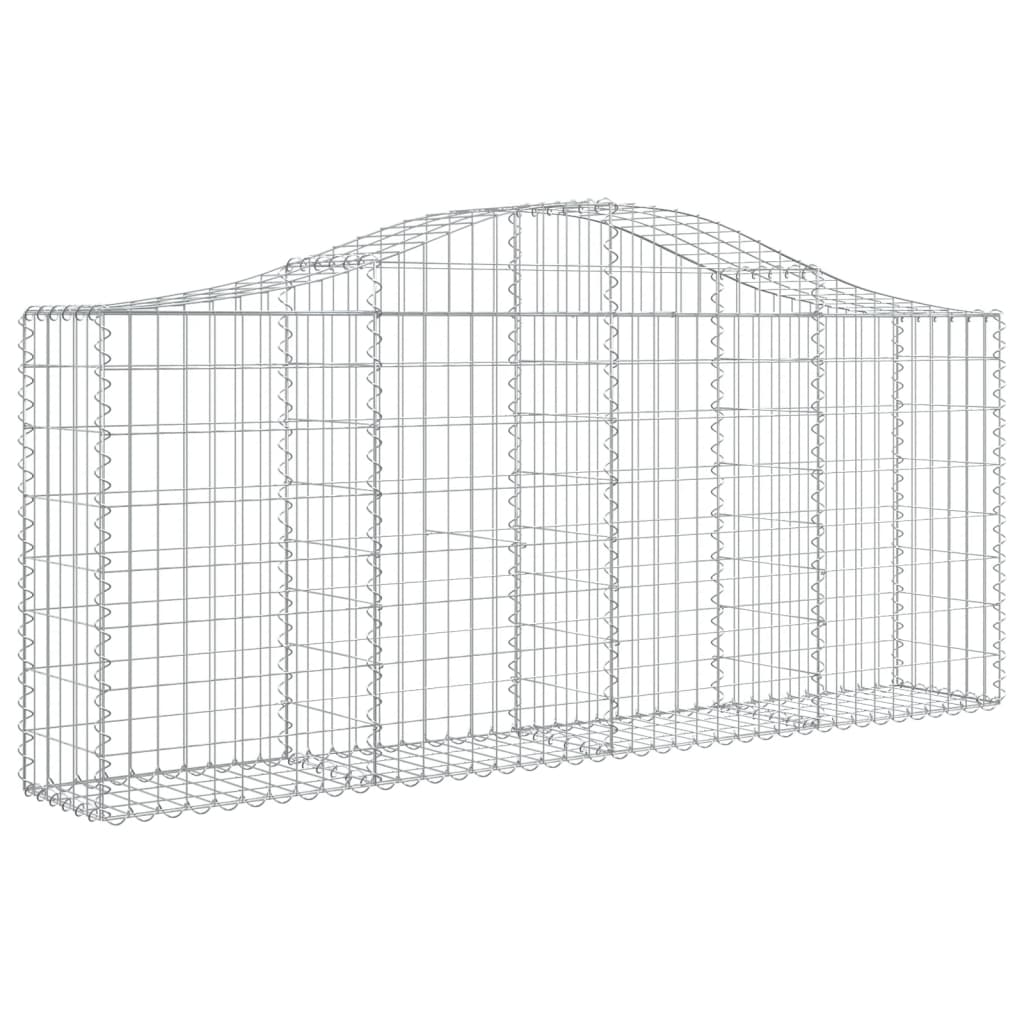 Schanskorf Gewelfd 200X30X80/100 Cm Gegalvaniseerd Ijzer 200 x 30 x 80/100 cm