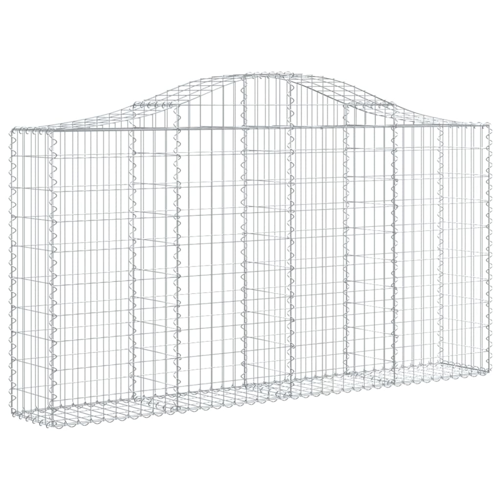 Schanskorf Gewelfd 200X30X100/120 Cm Gegalvaniseerd Ijzer 200 x 30 x 100/120 cm