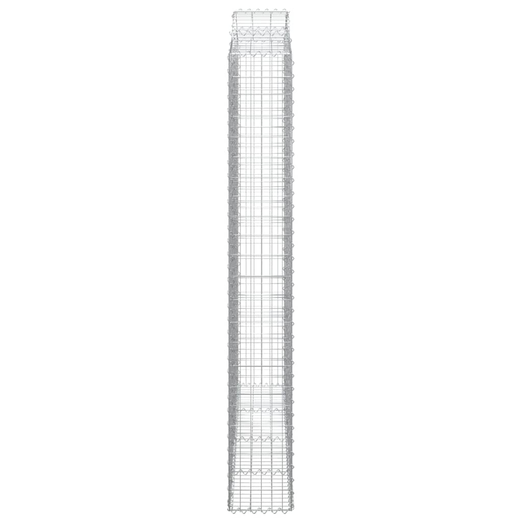 Schanskorf Gewelfd 200X30X220/240 Cm Gegalvaniseerd Ijzer 1 200 x 30 x 220/240 cm