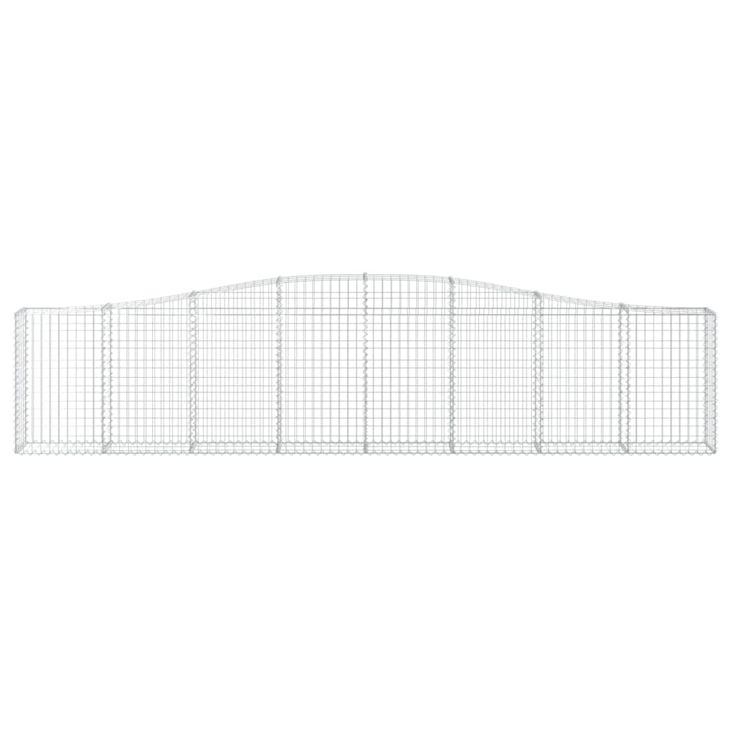 Schanskorf Gewelfd 400X30X80/100 Cm Gegalvaniseerd Ijzer 400 x 30 x 80/100 cm