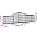 Schanskorf Gewelfd 200X30X40/60 Cm Gegalvaniseerd Ijzer 1 200 x 30 x 40/60 cm