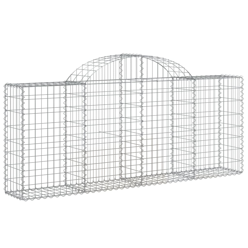 Schanskorf Gewelfd 200X30X80/100 Cm Gegalvaniseerd Ijzer 200 x 30 x 80/100 cm