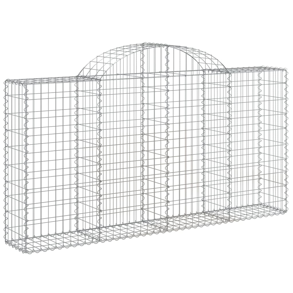 Schanskorf Gewelfd 200X30X100/120 Cm Gegalvaniseerd Ijzer 200 x 30 x 100/120 cm