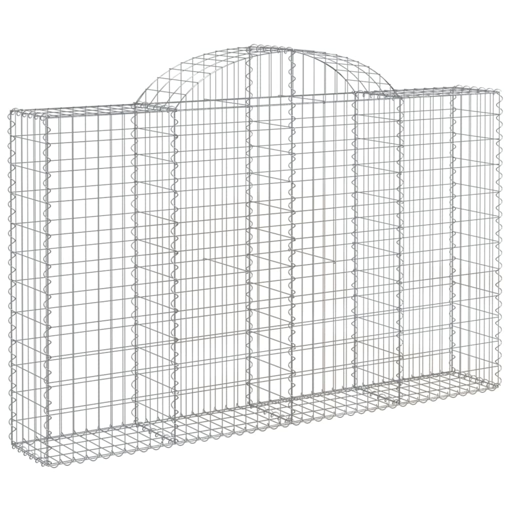 Schanskorf Gewelfd 200X30X120/140 Cm Gegalvaniseerd Ijzer 200 x 30 x 120/140 cm