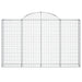 Schanskorf Gewelfd 200X30X120/140 Cm Gegalvaniseerd Ijzer 200 x 30 x 120/140 cm