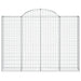 Schanskorf Gewelfd 200X30X140/160 Cm Gegalvaniseerd Ijzer 200 x 30 x 140/160 cm