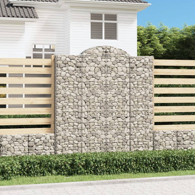 Schanskorf Gewelfd 200X30X220/240 Cm Gegalvaniseerd Ijzer 1 200 x 30 x 220/240 cm